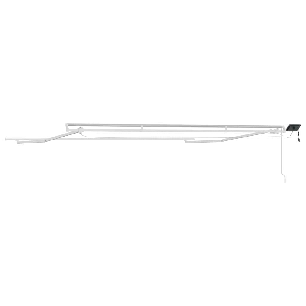 Markise mit Weiß 4,5 × 3 m Metall